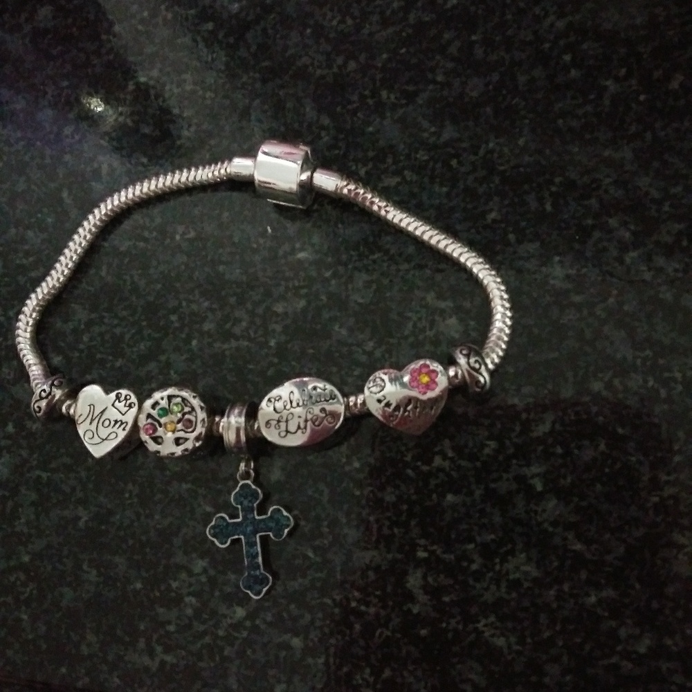 Pandora look alike charm bracelet